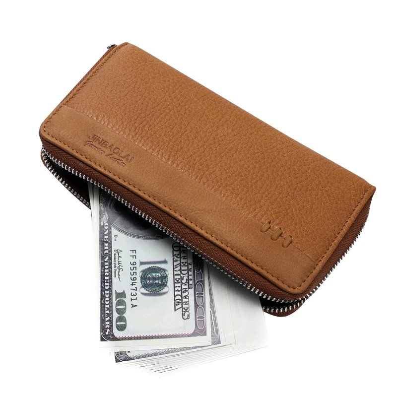 New Genuine Leather Men's Long Zipper Wallet Cowhide Casual Clutch Male Purse Card Holder Money Bag Carteira New Genuine Leather Men's Long Zipper Wallet Cowhide Casual Clutch Male Purse Card Holder Money Bag Carteira