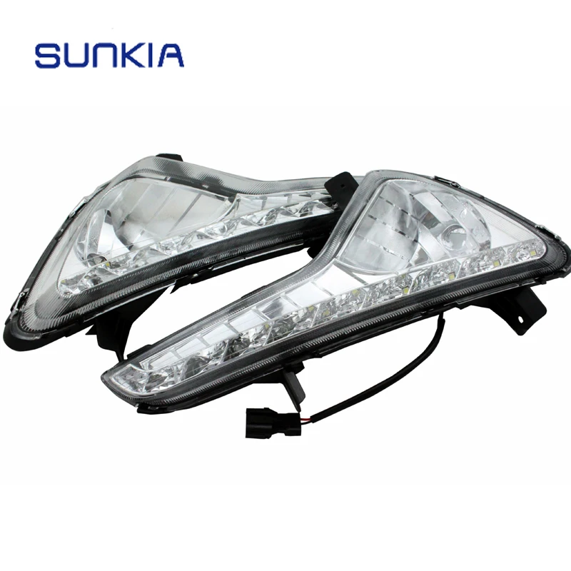 

SUNKIA 2Pcs/set LED Daytime Running Light DRL Car Styling For KIA Sportage 2012-2014
