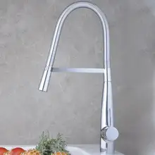 Одно отверстие смеситель для кухни горячей и холодной, поворачивается блюдо бассейна кран смеситель хром покрытием, кухня бенд раковина бассейна кран pull down