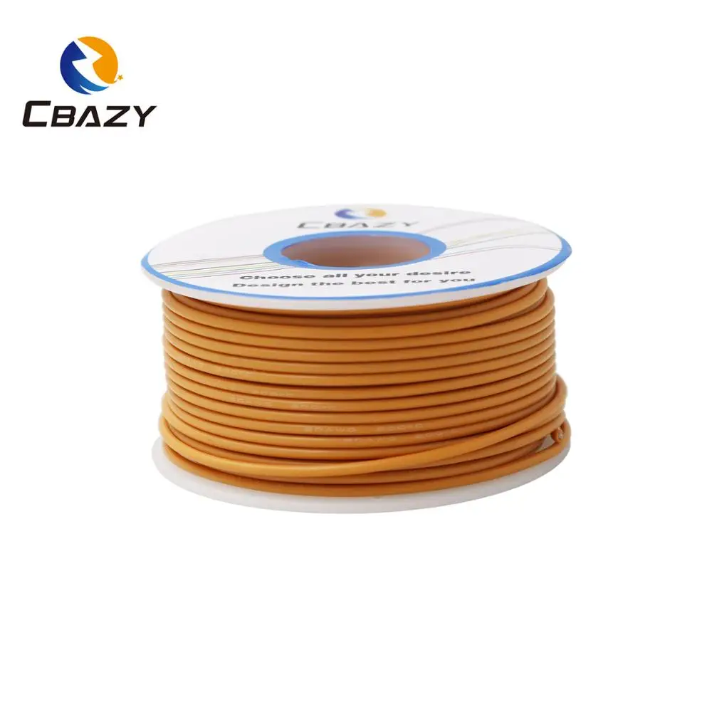 CBAZY силиконовый 16AWG 8 м гибкий силиконовый провод луженый медный провод кабель многожильный 10 цветов на выбор DIY проводное соединение - Цвет: Оранжевый