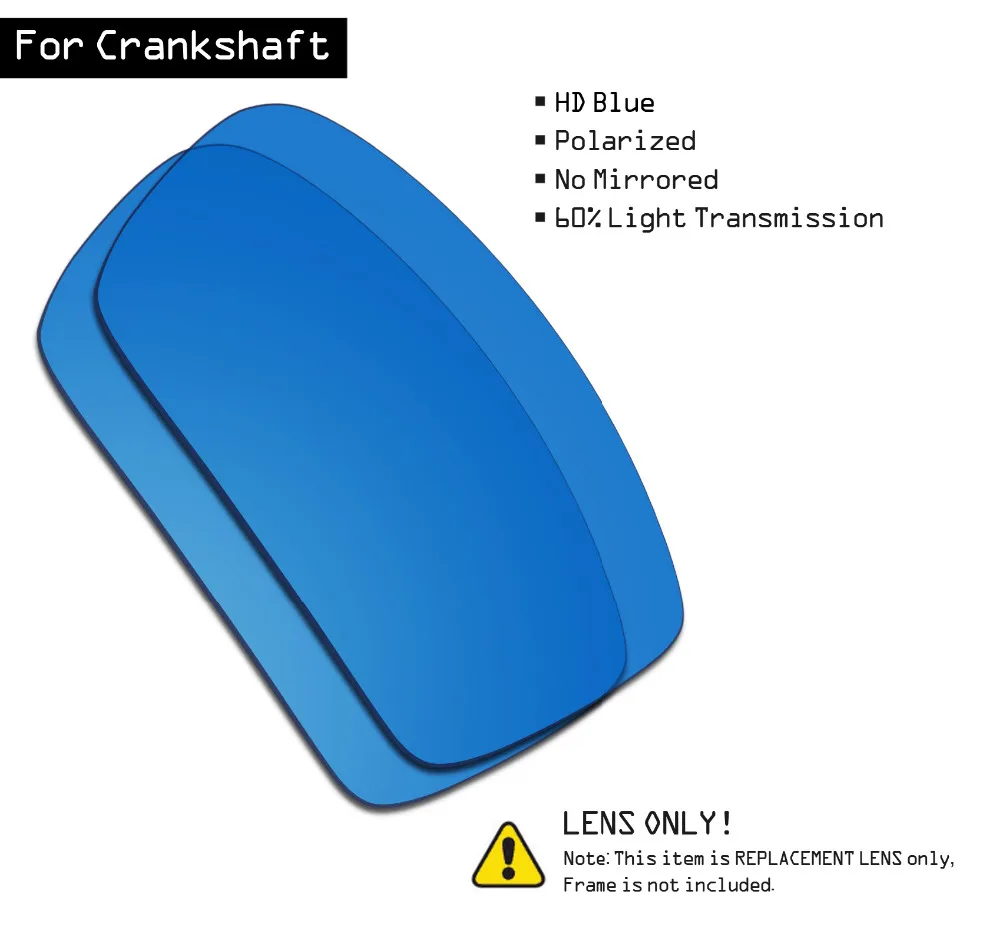 SmartVLT Sunglasses Replacement Lenses for Oakley Crankshaft - HD Blue