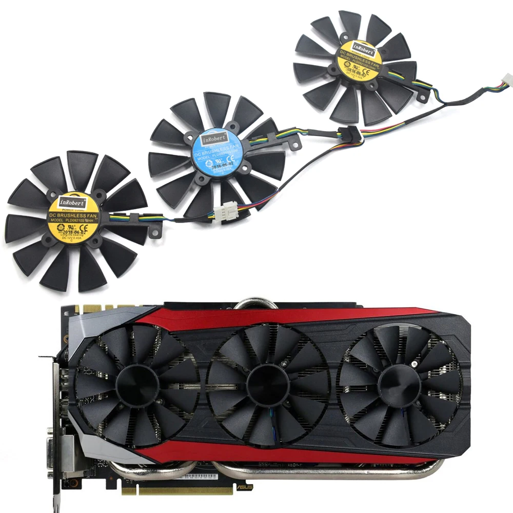Игровой кулер 88 мм PLD09210S12HH PLD09210S12M для ASUS STRIX GTX980TI RX480/580 R9 390X/R9 390 GTX 1060 GTX1070 1070Ti