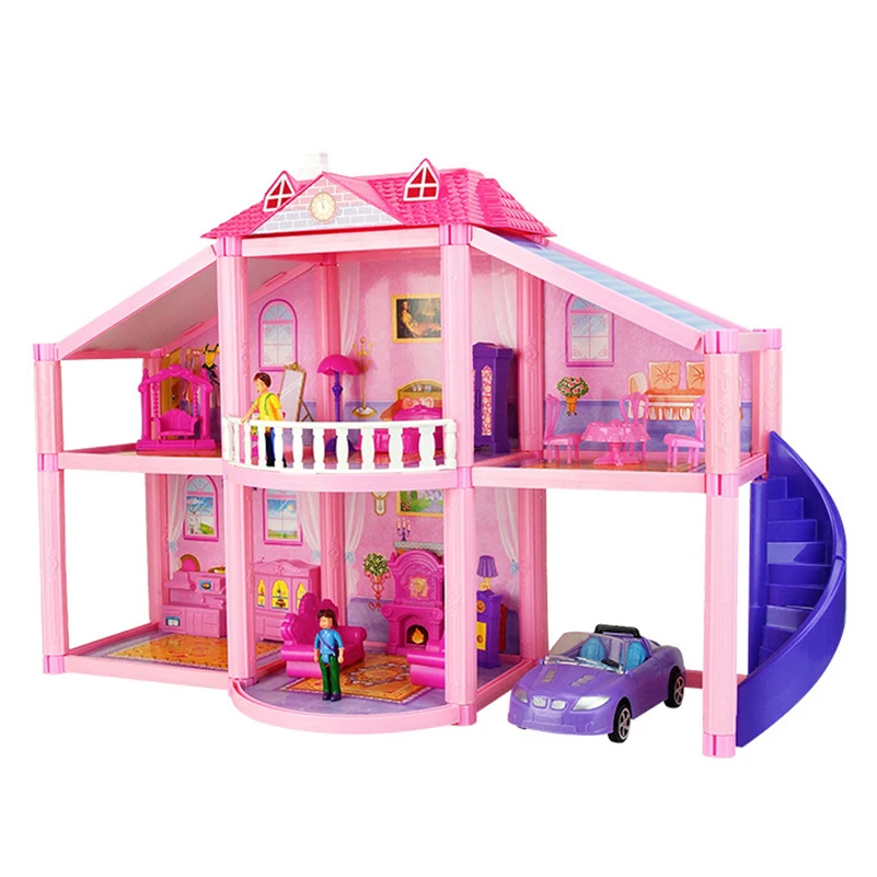 Doll House With Miniature Furniture Car Garage DIY 3D Miniature Silvanian	Family Dollhouse Toys For Children our house is on fire scenes of a family and a planet in crisis