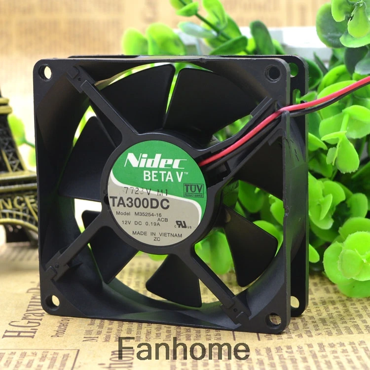 Для новой оригинальной коробки NIDEC TA300DC M35254-16 DC12V 0.19A двойной рулон 8 см 8025