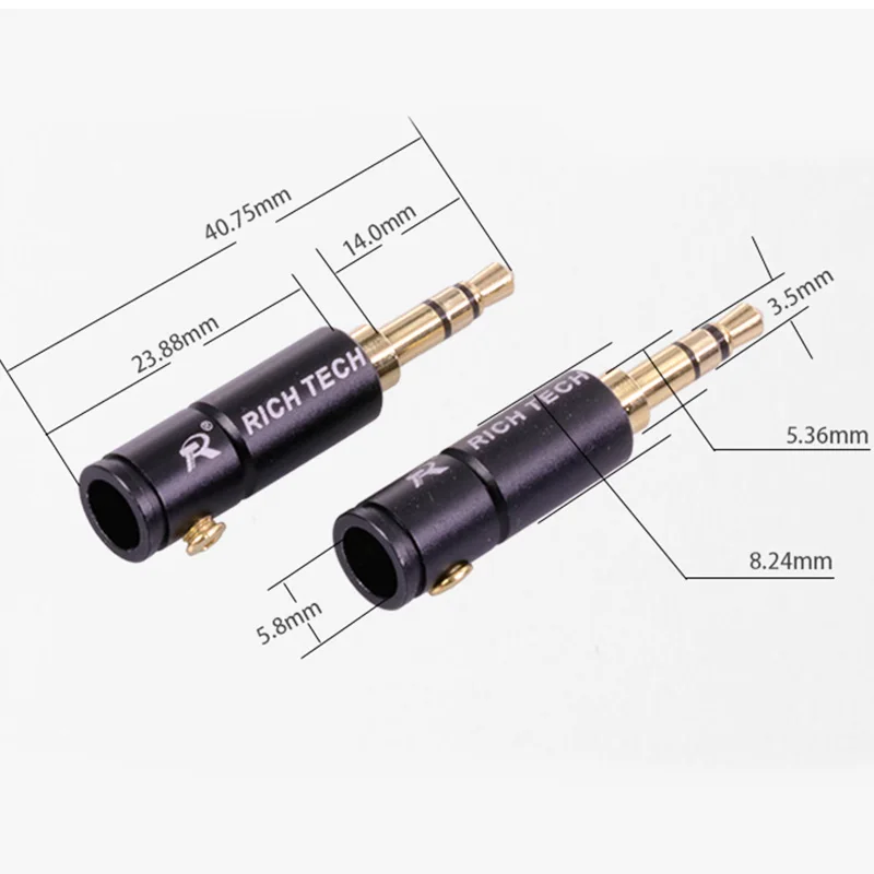 100pcs lot 3 Poles 3 5mm Stereo Connector Gold Plated 3 PIN Jack 3 5mm Male Plug Wire Connector Earphone Headphone Jack DIY
