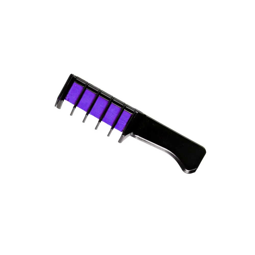 Dighealth, 1 шт., профессиональная расческа для окрашивания волос, одноразовая, для личного салонного использования, временная краска для волос, мел, инструмент для окрашивания волос - Цвет: Фиолетовый