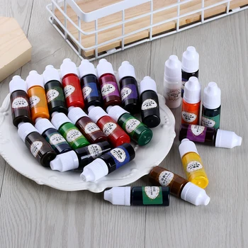 

1Bottle 10ml Liquid Resin Pigment Dye UV Resin Epoxy Resin DIY Making Crafts Jewelry Accessories 24 Colors Crystal Epoxy Dye