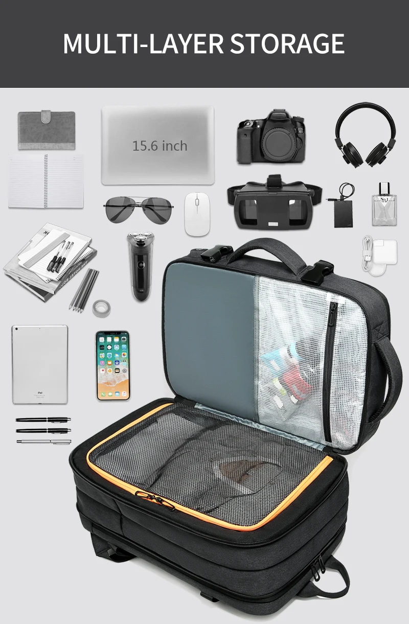 Многофункциональный дорожный рюкзак для деловых мужчин Mochila с usb зарядкой 15,", сумки для ноутбуков, рюкзак большой емкости a1811