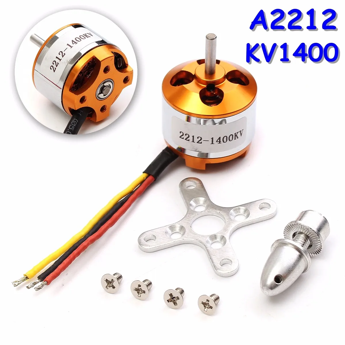

1PC A2212 Brushless Motor KV1400/KV1000 For RC Aircraft Plane Multi-copter Brushless Outrunner Motor