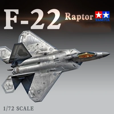 

1/72 Scale Airplane Model kit US F-22 Raptor Plane Fighter Model Assembly Tamiya 60763 Model DIY