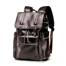 Новинка, винтажные мужские рюкзаки, модные, высокое качество, из искусственной кожи, мужской, корейский, студенческий, рюкзак для мальчика, бизнес, ноутбук, школьная сумка для компьютера