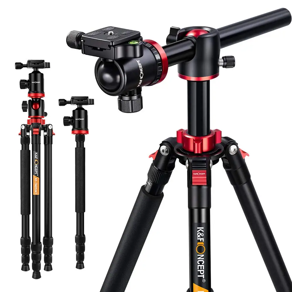 K&F Concept TM2534T DSLR Camera Tripod 66' Magnesium Aluminium Monopod Professional Tripods W/ 360° Ball Head for Canon Nikon K&F Concept TM2534T DSLR Camera Tripod 66' Magnesium Aluminium Monopod Professional Tripods W/ 360° Ball Head for Canon Nikon