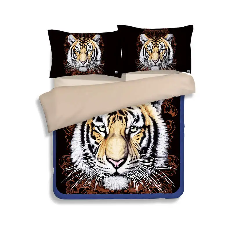 Brown Tigers Animal 3D Printed Comforter Bedding Sets Twin Full Queen