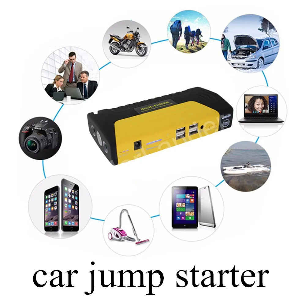 Автомобильный усилитель высокой емкости jumper Jump Starter 4 USB аварийное пусковое устройство зарядное устройство для бензина и дизельного автомобиля с насосом