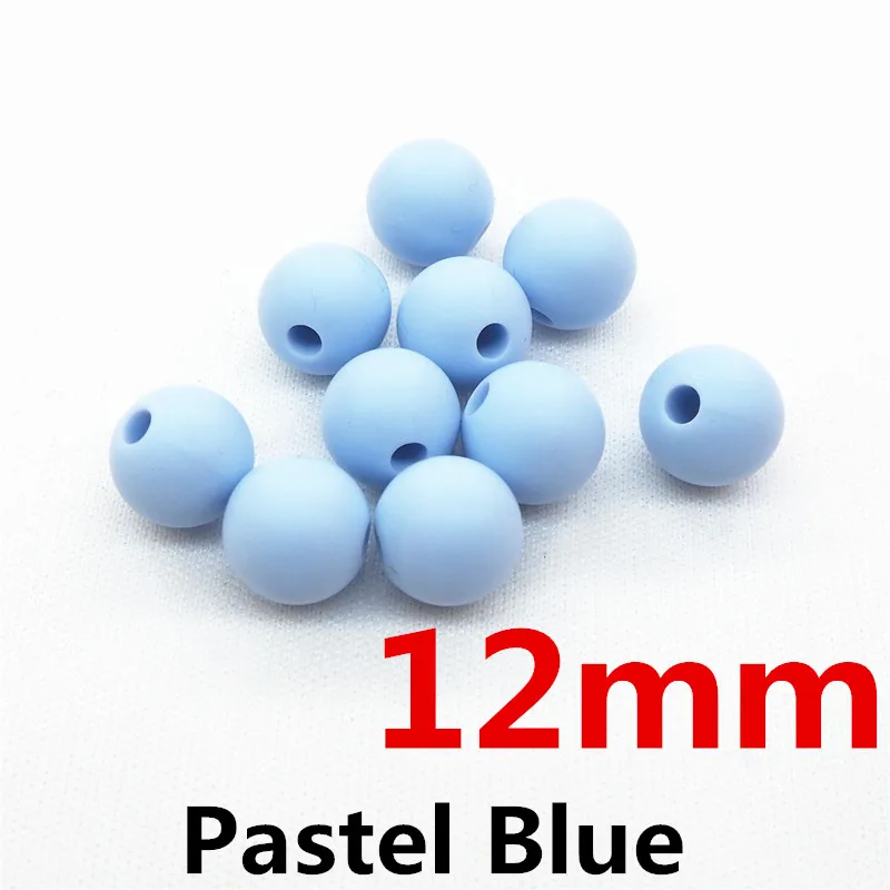 12mm Chenkai 100 шт 9 мм 12 мм 15 мм Силиконовые Бусины DIY Детские Прорезыватели для зубов кольцо для соски Монтессори сенсорные бусины для изготовления бижутерии - Цвет: 12mm
