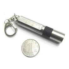 Stainless Steel 3 mode Cree 3w XPE R3 Cool White LED Flashlight Light electric torch+ Key Buckle + Ruler ( Battery Not Included)