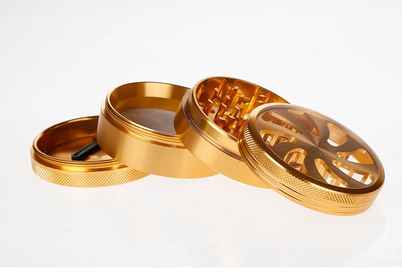 

Wholesale 63MM Grinder 4Levels Aluminum Mental Herb Grinder Tobacco Smoke Crusher Hot Sale