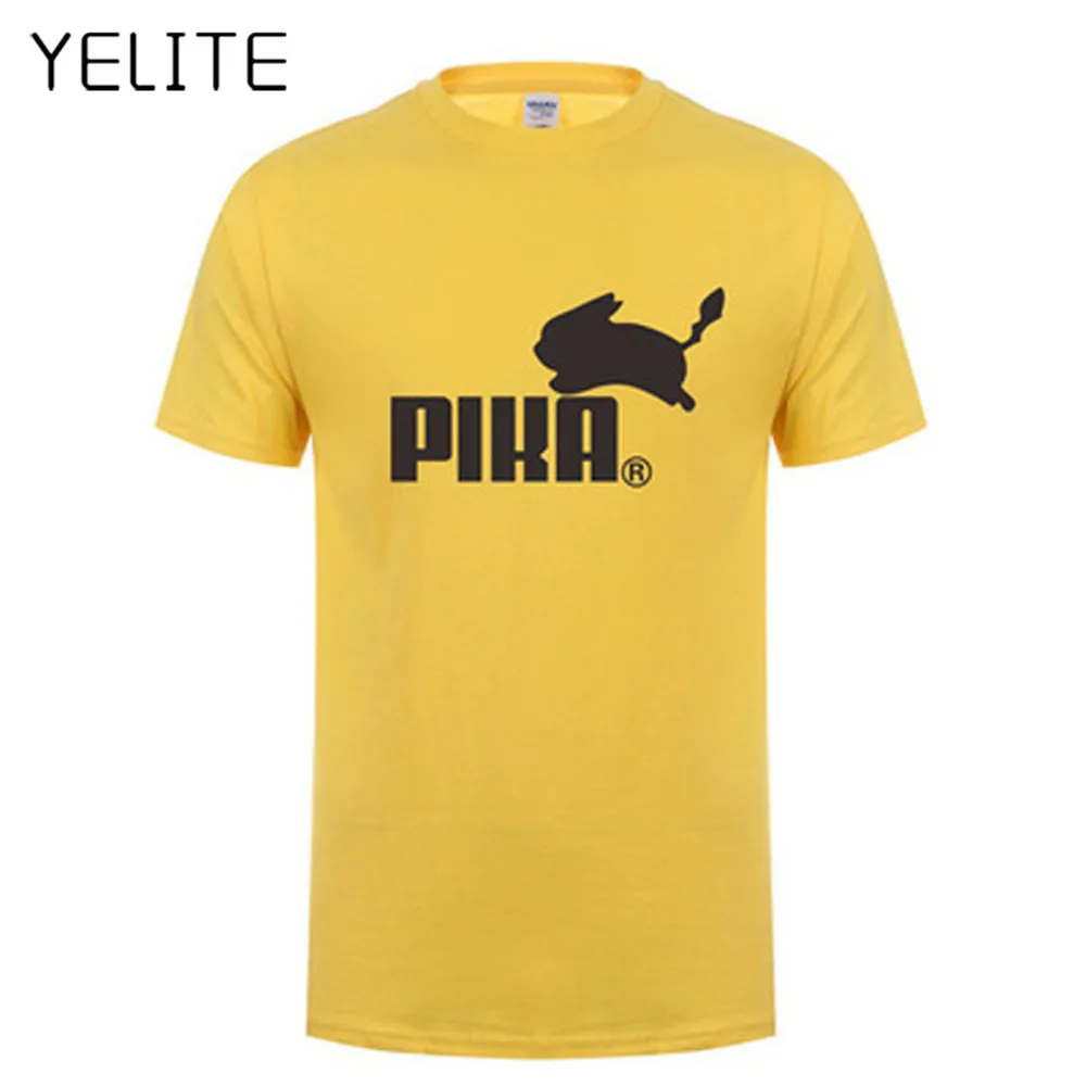 YELITE 2019 новая футболка с рисунком Пикачу Мужская принтом Повседневная мягкая