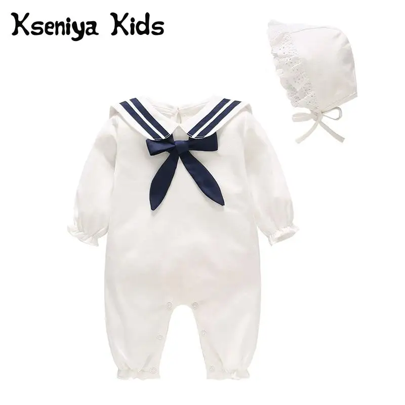 

Kseniya Kids 2018 Autumn Winter Clothes Newborn Clothes White Baby Jumpsuit Girl Jumpsuit Floral Romper Baby Girls Rompers