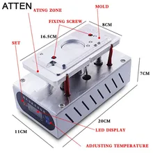 ATTEN Крышка корпуса батареи стеклянная Машинка для удаления для iphone X 8 8 Plus Задняя стеклянная нагревательная сепаратор машина Ремонт для iphone X