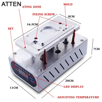 

ATTEN Battery Housing cover glass remover machine For iphone X 8 8Plus back glass heating separator machine repair For iphone X