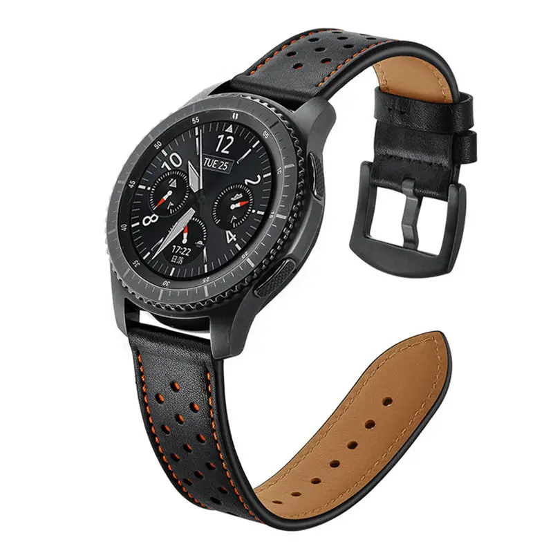 22 мм ремешок из натуральной кожи для samsung Galaxy watch huawei watch Gt 2 46 мм gear S3 Frontier/Classic Amazfit Pace1 2 Watch band