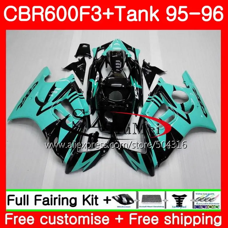 Корпус обтекателя для HONDA CBR600RR F3 CBR 600F3 FS 600 46SH14 CBR600FS голубой черный CBR600 95 96 CBR600F3 1995