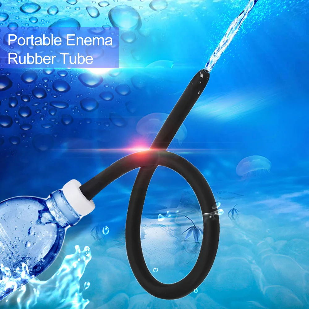 50cm Enema Anal & Vagina Cleaning Tube Anal Plug Rubber Anal Vaginal Washer Douche Enema Tube Sex Toys For Woman Men Gays