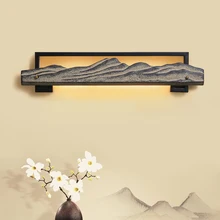 Винтажный китайский светодио дный горный светодиодный настенный светильник для гостиной спальни отеля рядом с светом коридор кронштейн свет стены Искусство