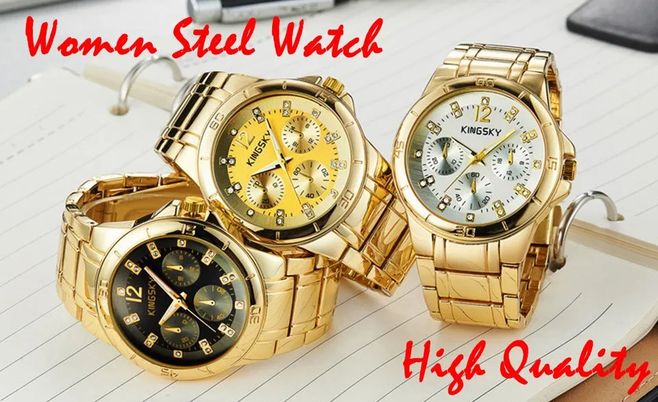 Women Steel Watch Fashion Brand