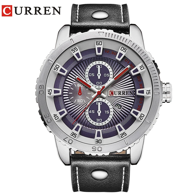 Prix Curren marque de luxe montre à quartz Mode Décontractée En Cuir montres reloj masculino hommes montre livraison gratuite Montres De Sport 8206