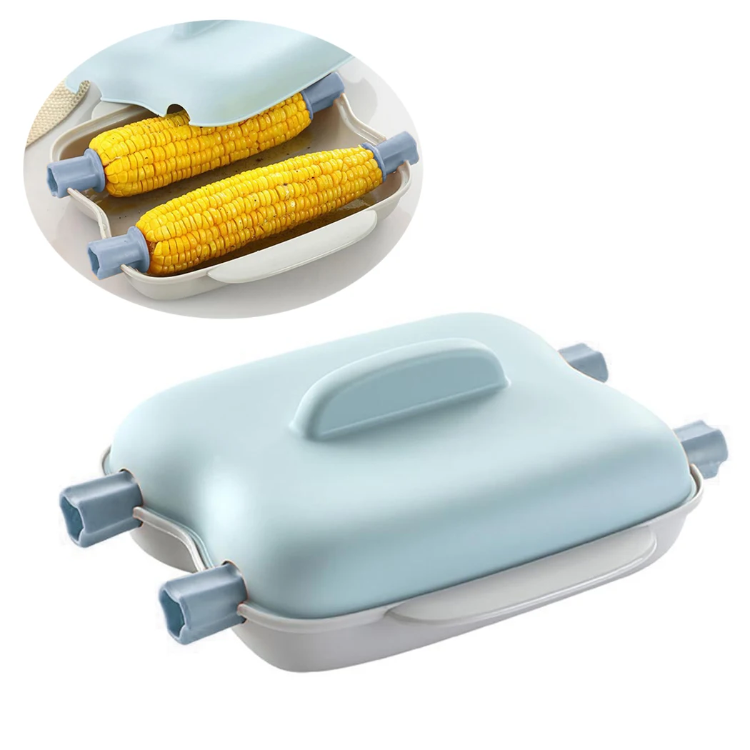 Креативная Пароварка для кукурузы/микроволновка для кукурузы Microwavable быстро и легко для приготовления кукурузы 2 кукурузы синий кухонный гаджет дропшиппинг