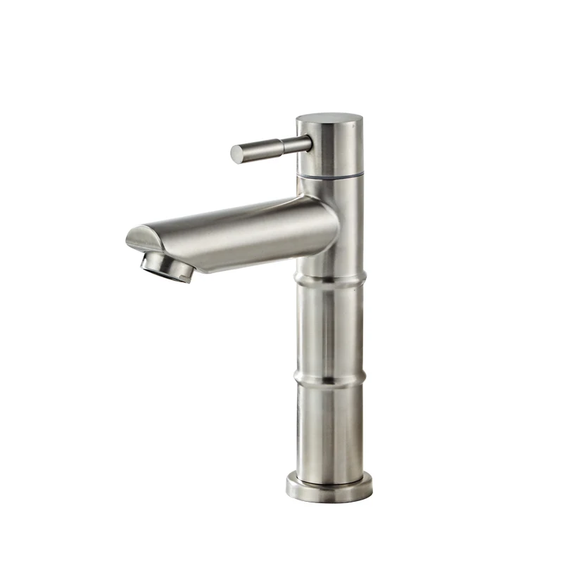 SRJ 304 Stainless Steel Bathroom Faucet Deck Mounted Sink Brushed Basin Faucet Kitchen Single Cold Water Silver Faucet SRJ 304 Stainless Steel Bathroom Faucet Deck Mounted Sink Brushed Basin Faucet Kitchen Single Cold Water Silver Faucet