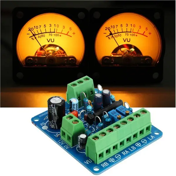 

Audio Level Amp Driver Board With Two VU Meter Free Shipping