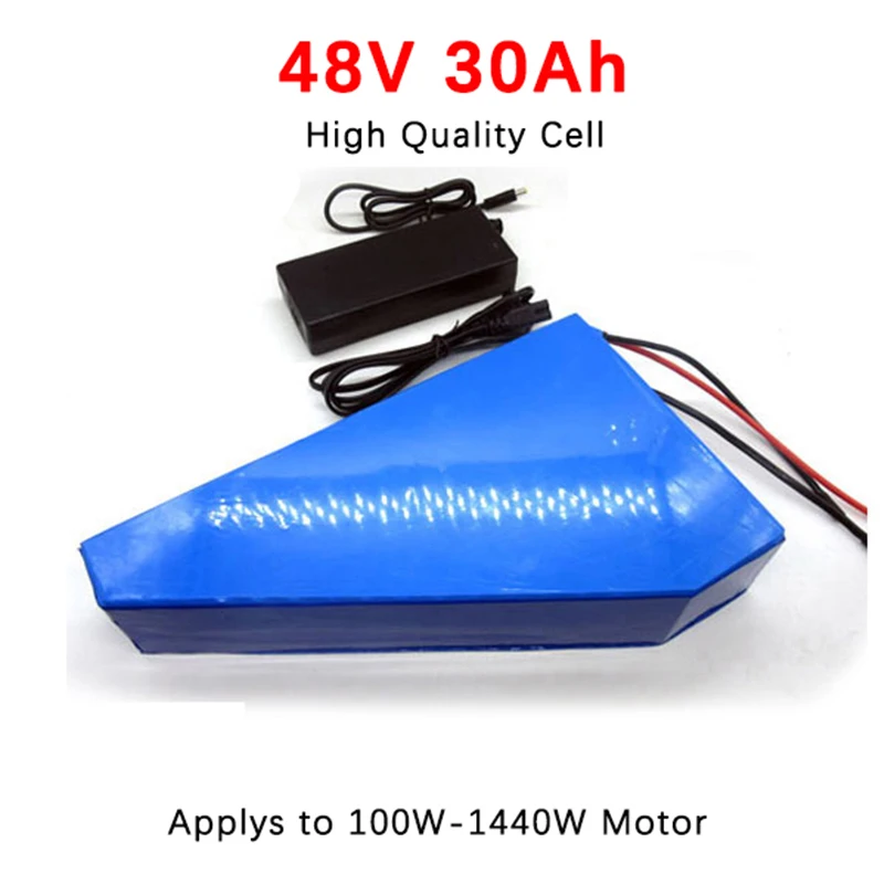 Top 48V 30Ah 500W 1000W Electric Bike Battery E Scooter Battery Triangle Lithium Ion Battery Pack For Electric Bicycle Motor Bike 3