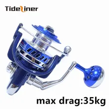 Tideliner металлический Спиннинг рыболовная Катушка морская для крючкового лова в соленой воде рыболовные катушки Спиннинга MK4000-10000 подшипники 12BB+ 1RB перетащите 35 кг