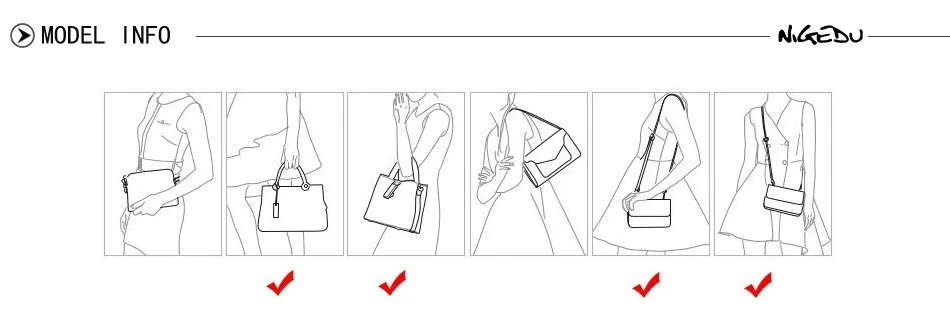 NIGEDU брендовые роскошные женские Сумки Дизайнерская Сумка через плечо из искусственной кожи Модные женские сумки-мессенджеры сумка на плечо женская большая сумка