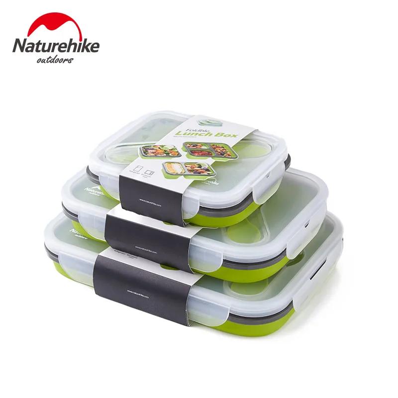NatureHike складные силиконовые коробки для еды портативный Открытый Пикник герметичный сохранение пищи контейнер для еды пищевой здоровья
