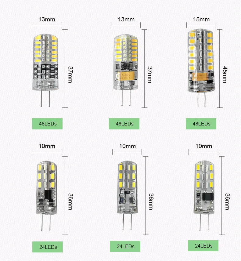 G4 светодиодный SMD 3014 2835 AC DC 12 В 220 В 3W 5 Вт 9 Вт Замена 10 Вт 20 Вт 30 Вт галогенная лампа светильник 360 Угол луча Рождественский светодиодный