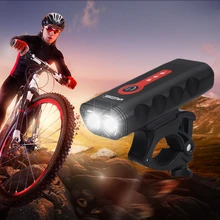 USB Перезаряжаемый велосипедный головной светильник XM-L2 светодиодный передний велосипедный светильник MTB велосипедный светильник со встроенным аккумулятором