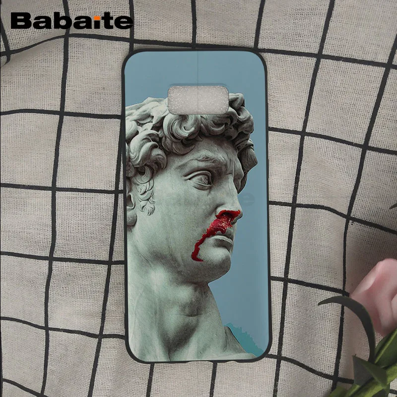 Medusa Vaporwave Glitch Art Statue Michelangelo-david