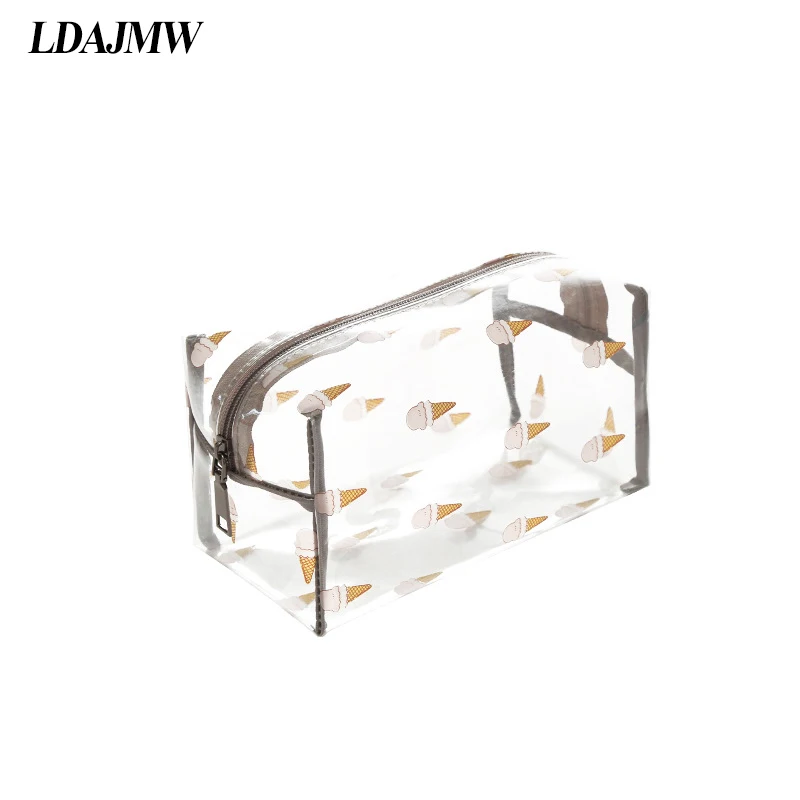 Ldajmw الأزياء ماء شفاف المنظم سفر أدوات الزينة حقيبة ماكياج التجميل حقيبة التخزين البلاستيكية