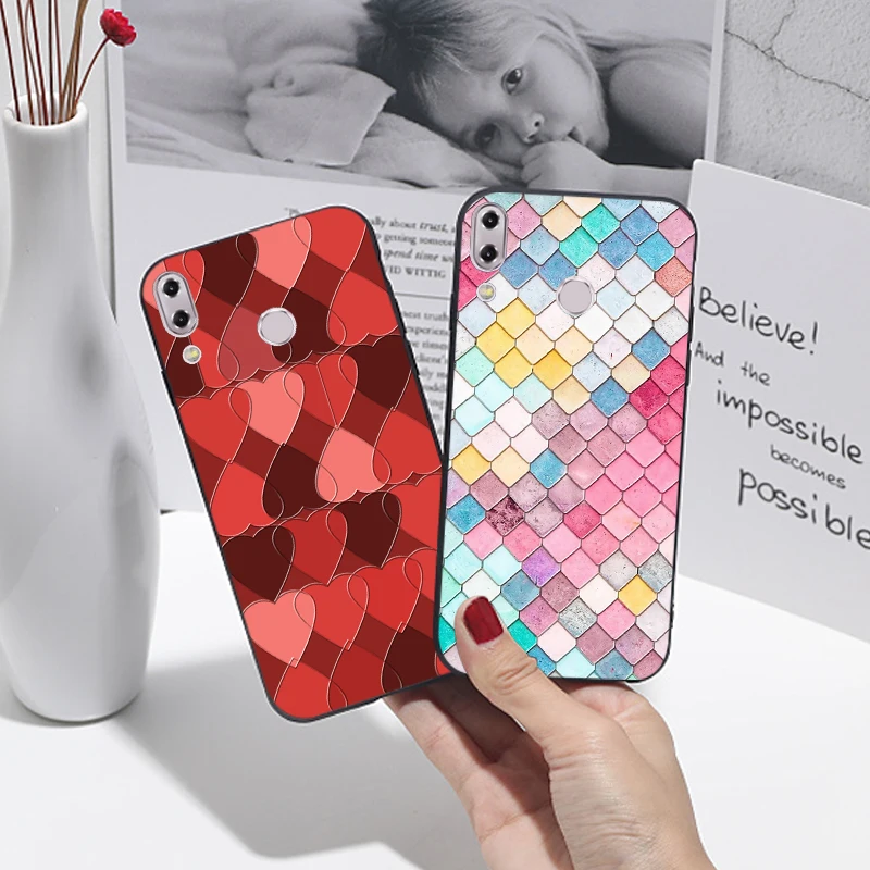 

Luxury Fashion Square Case For Asus Zenfone Max Pro M2 ZB631KL Silicone Frosted Love Cover For Asus 5 5Z ZE620KL ZS620KL