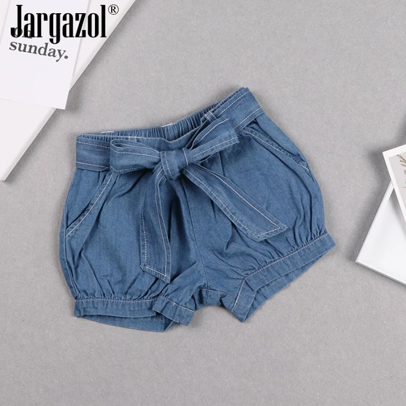 

Girls Shorts Summer Jeans Pants with Belt for Baby Girl 100% Cotton High Quality 2019 New Brand Kids Lovely Shorts