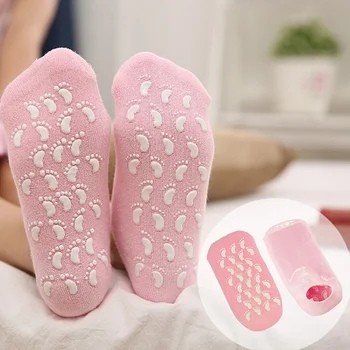 

1 Pair Whitening Exfoliating Foot Mask Gloves Spa Gel Socks Moisturizing Hand Mask Feet Care Ageless Beauty Silicone Socks