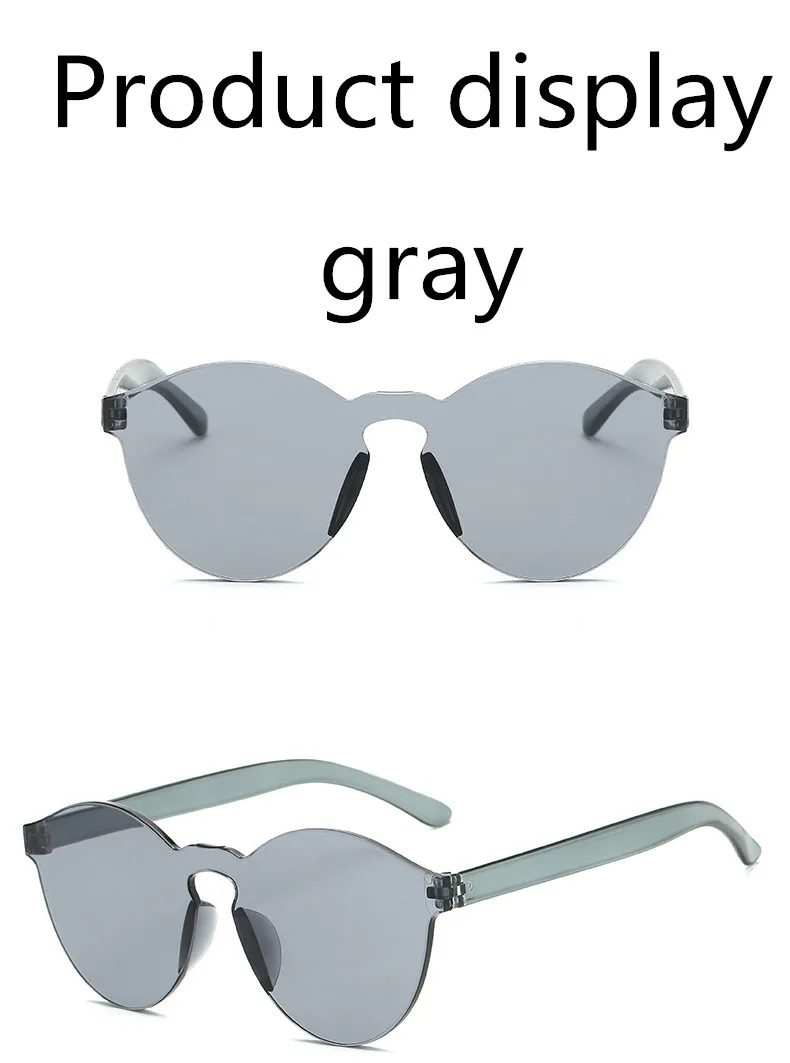 ASUOP2018 New Ladies Retro Cat Eye Fashion Glasses High-End Brand Travel Men's Transparent Sunglasses UV400 Round Color Sunglass (3)