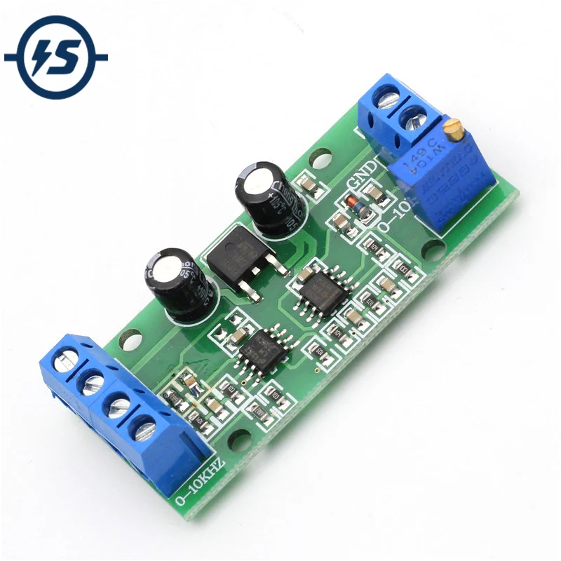 

Frequency Voltage Converter 0-10KHz to 0-10V Digital to Analog Voltage Signal F/V Converter Module with Power LED