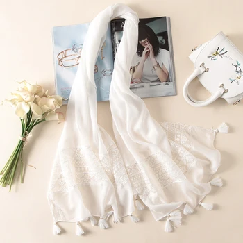 

Lace Patchwork Fashion Tassel Scarf Scarves Soft Women Neck Wrap Shawl Bandana