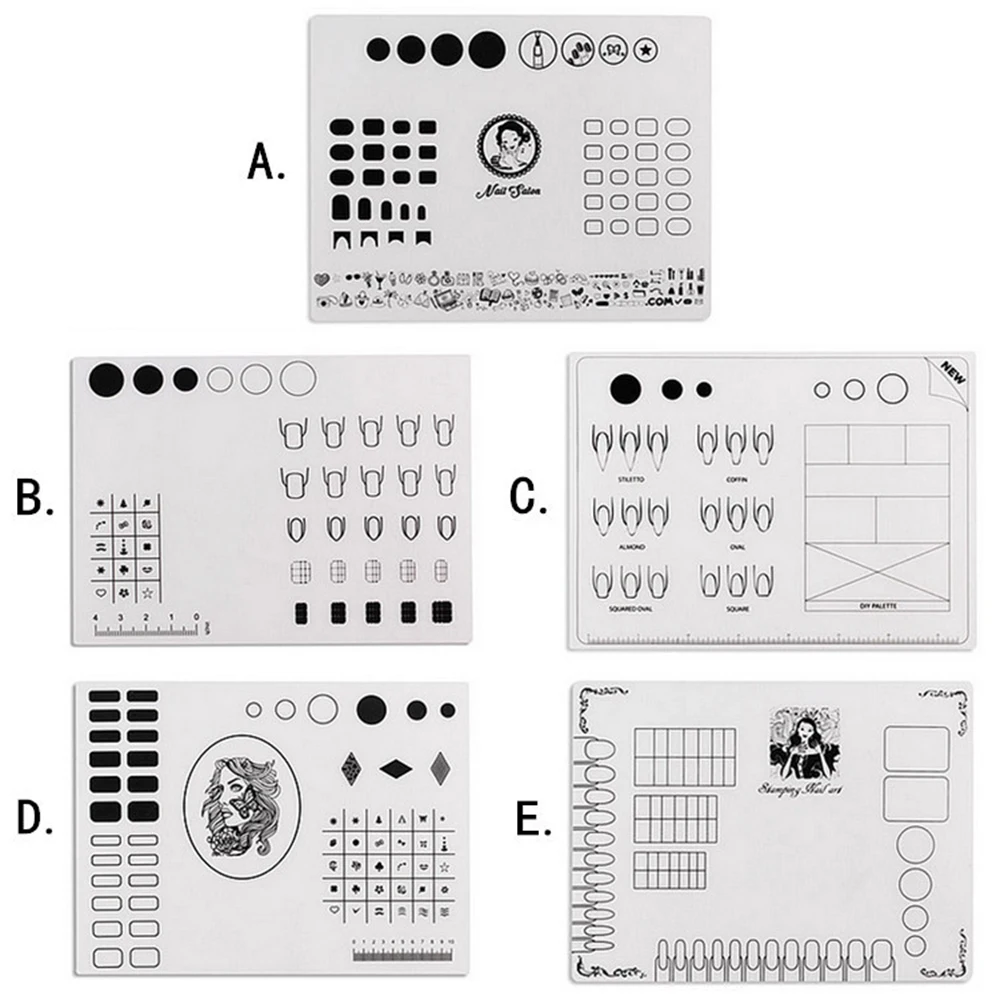 ELECOOL 1 шт. силиконовый коврик для ногтей упражнений рисования рабочее