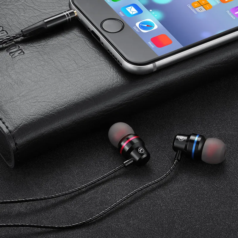 Металлические проводные наушники 3,5 мм супер бас тяжелый звук Спортивная гарнитура с микрофоном 4D стерео гарнитура для samsung Xiaomi MP3 Auriculares